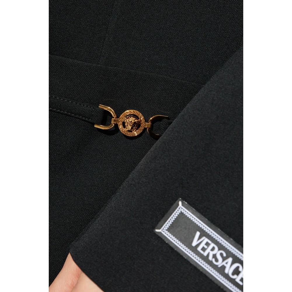 Versace Wollen jas Black Dames