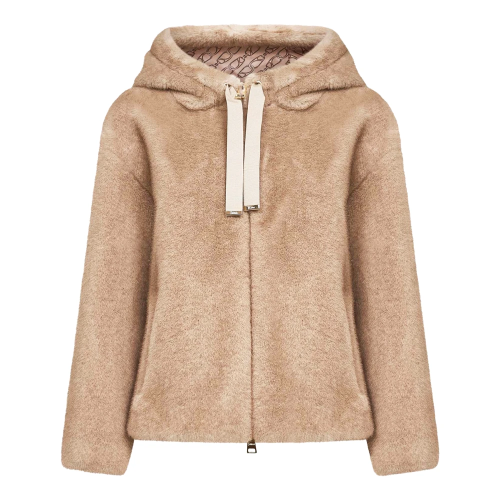 Herno Vrouw Beige Jassen Dames, L, Polyester, Chantilly Jas