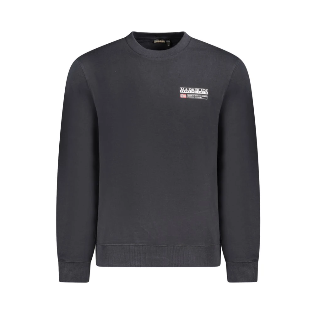Napapijri Men's Black Sweatshirts,, Classic Cotton Sweatshirt Extra Large