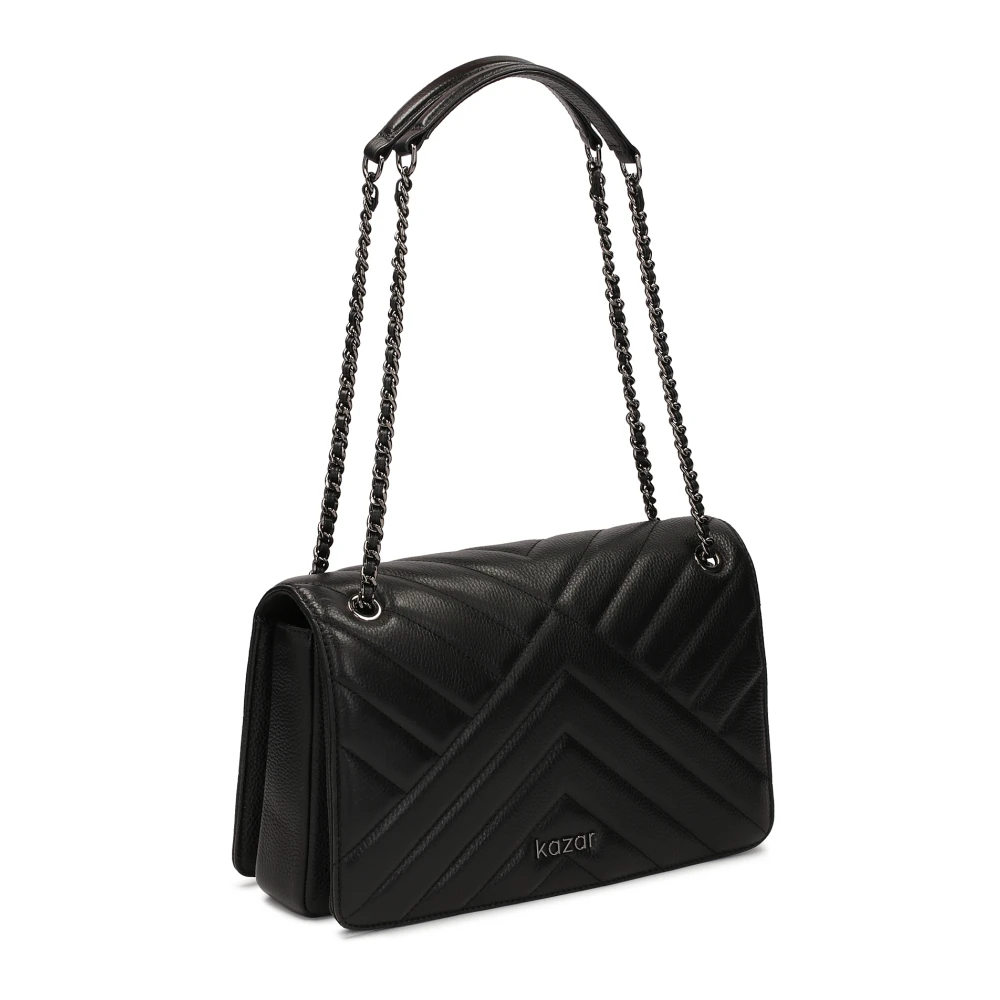 Kazar Zwarte versierde handtas opgehangen aan een ketting Black Dames