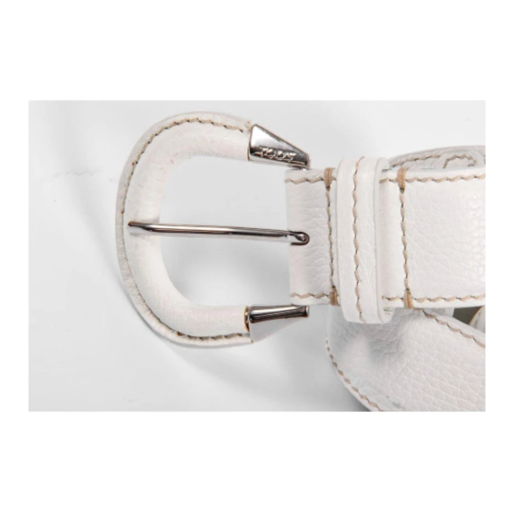 TOD'S Witte Leren Riem Mannen Vrouwen Stijl White Dames