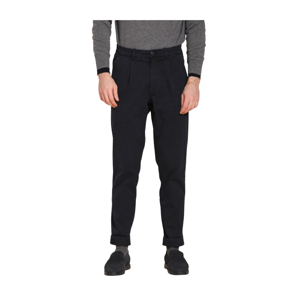 Mason's Men's Blue Chinos, 2XL, Gabardine Relaxed Fit Chino Trousers