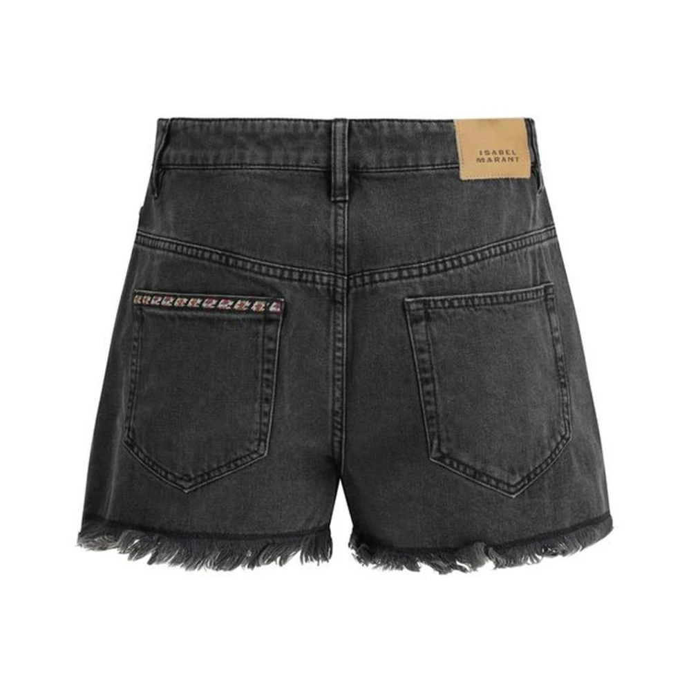 Isabel Marant Étoile Geborduurde Denim Shorts Black Dames