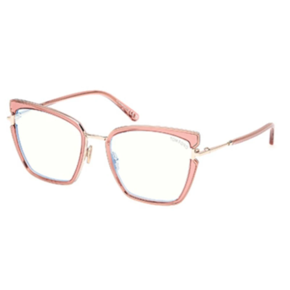 Tom Ford Pink Glasses, Unisex, 54 Mm, Blue Block Butterfly Optical