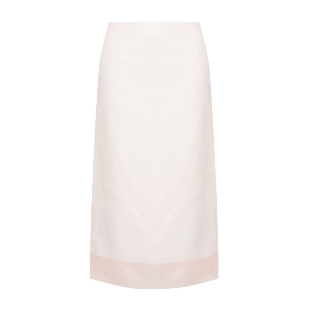 SPORTMAX Gelaagde zijden rok met potloodsilhouet Pink Dames