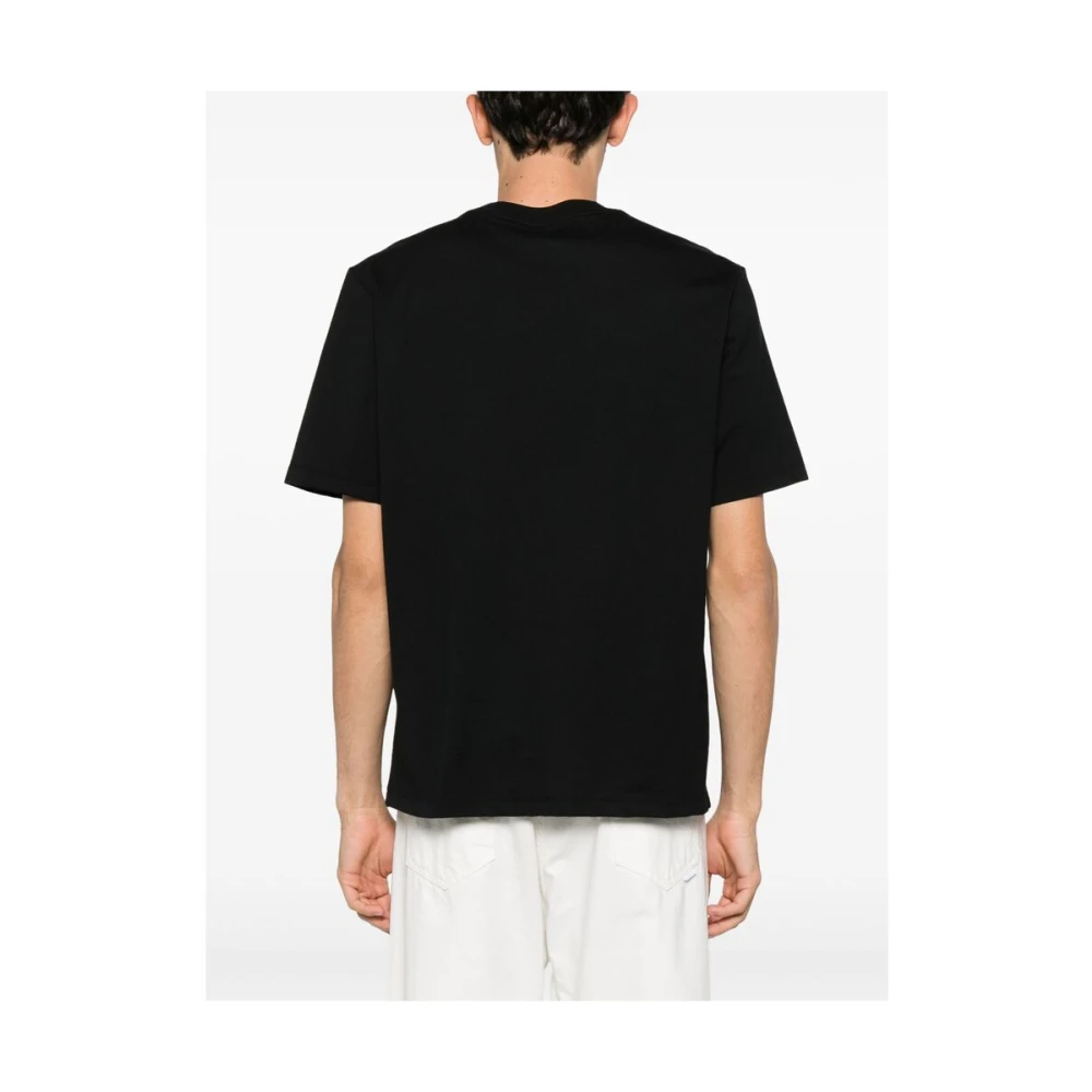Amiri Zwarte Crew Neck Korte Mouw Shirt Black Heren