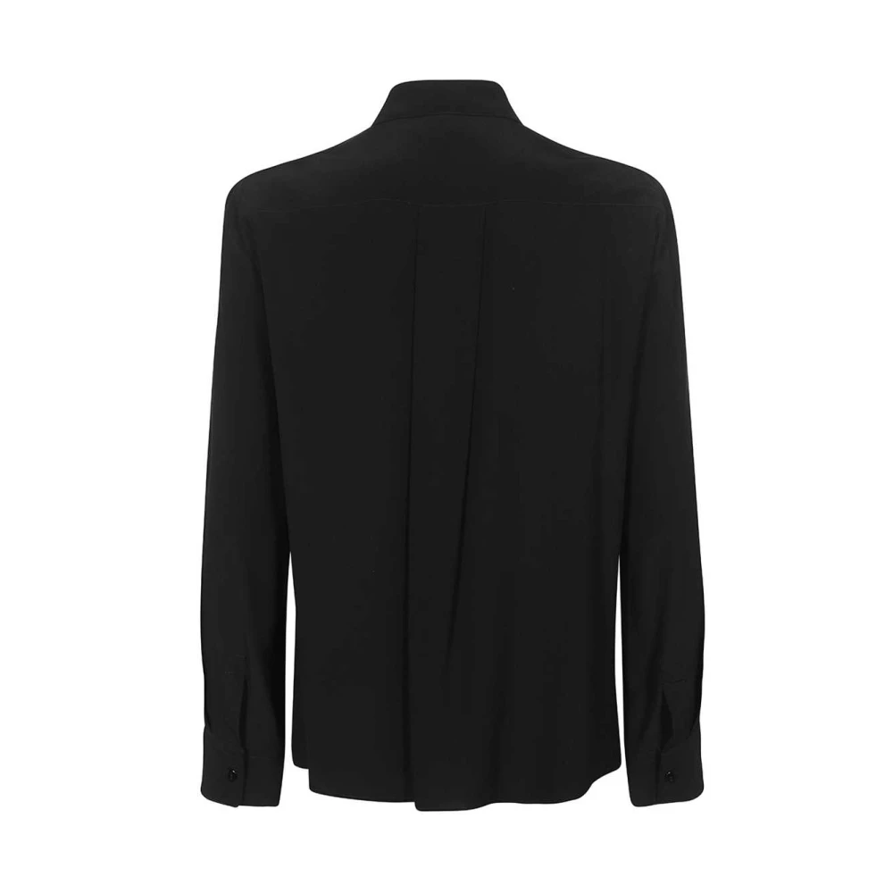Emporio Armani Zijden Shirt Voorknoopsluiting Black Dames