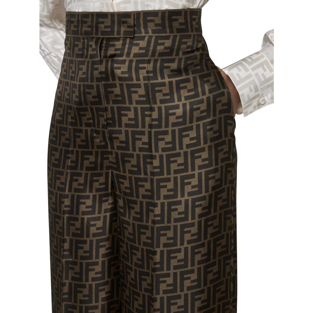 Fendi Stijlvolle Broek Brown Dames