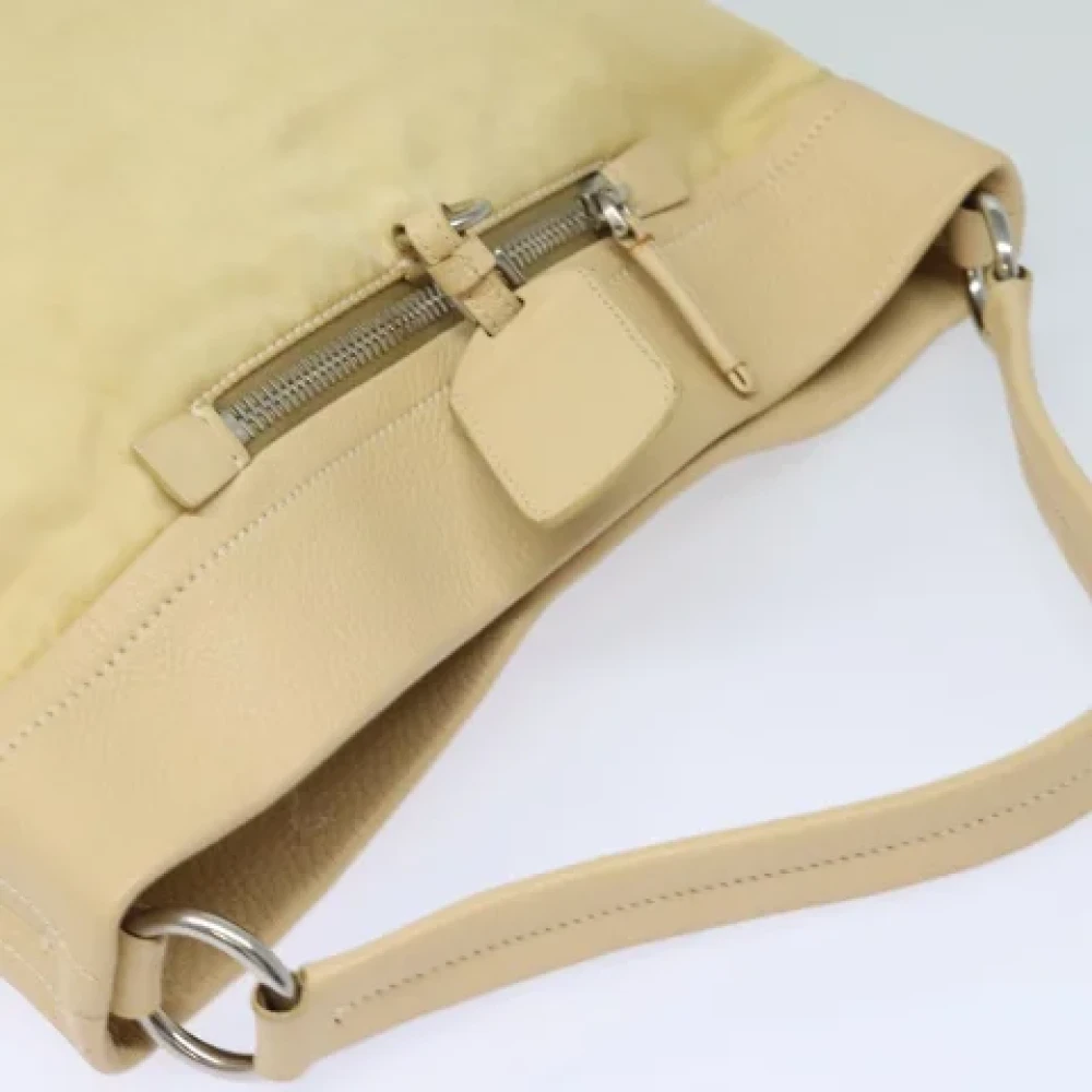 Prada Vintage Pre-owned Fabric prada-bags Beige Dames