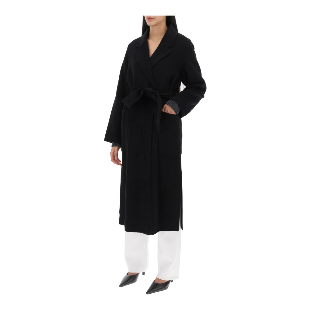 IVY OAK Handgestikte Deconstructed Manteljas Black Dames