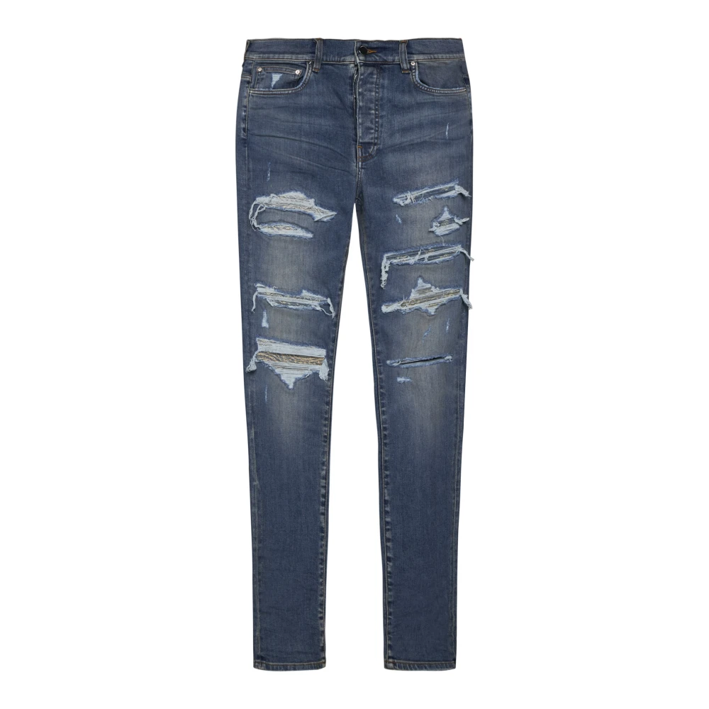 Amiri Vervaagde Skinny Jeans met Distressed Finish Blue Heren
