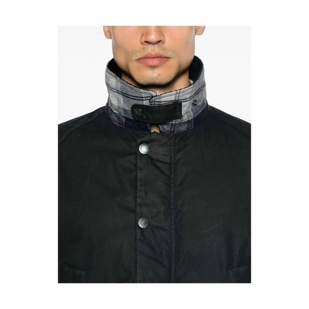 Barbour Navy Blauwe Gewaxte Jas Blue Heren