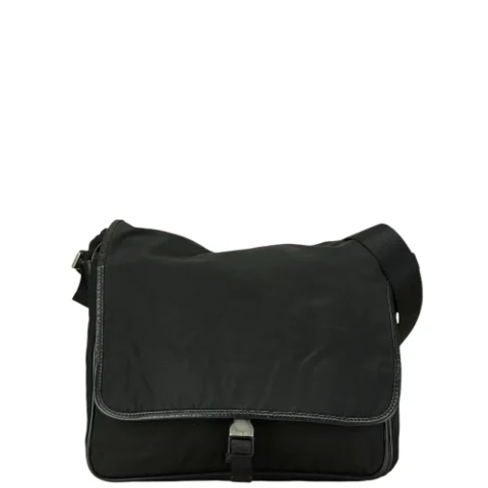 Prada Vintage Pre-owned Leather shoulder-bags Black Dames