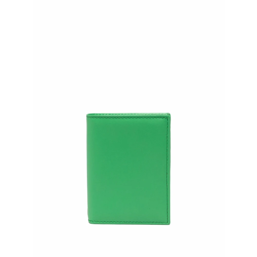 Comme des Garçons Groene Leren Bifold Portemonnee Green Heren