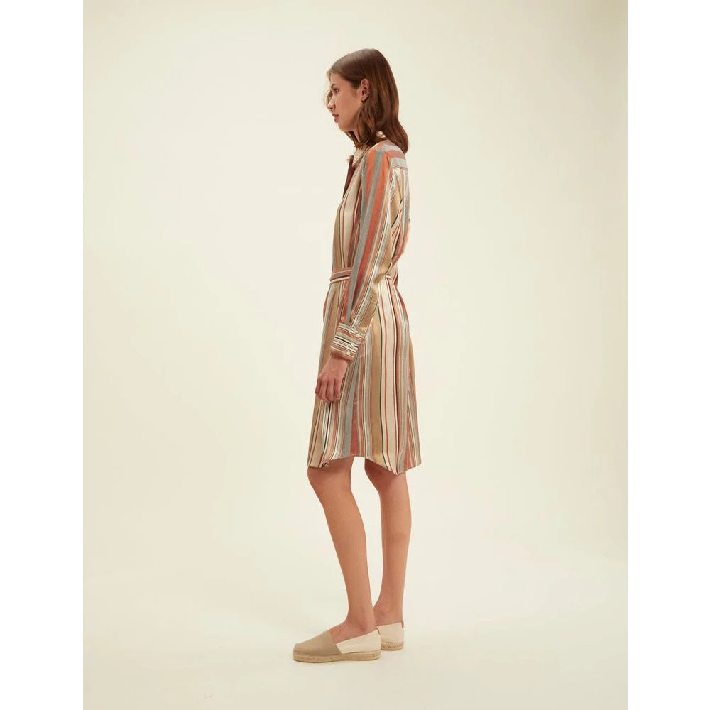 Ines De La Fressange Paris Amour camel gestreepte jurk Multicolor Dames