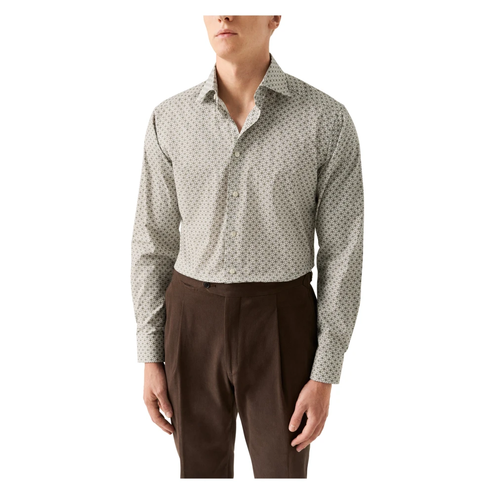Eton Slim Fit Twill Print Overhemd Multicolor Heren