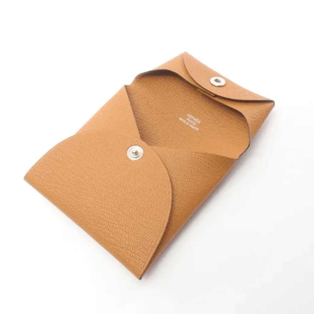 Hermès Vintage Pre-owned Leather wallets Brown Dames