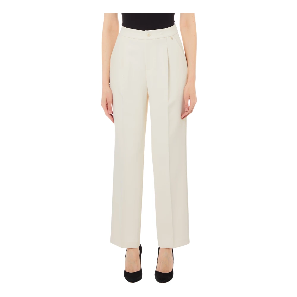 Liu Jo Crepe High Waist Broek Beige Dames