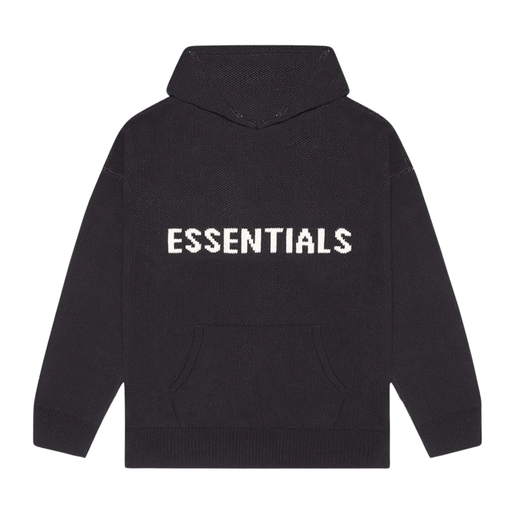 Fear Of God Donker Zwarte Hoodie Essentials Beperkte Oplage Black Heren