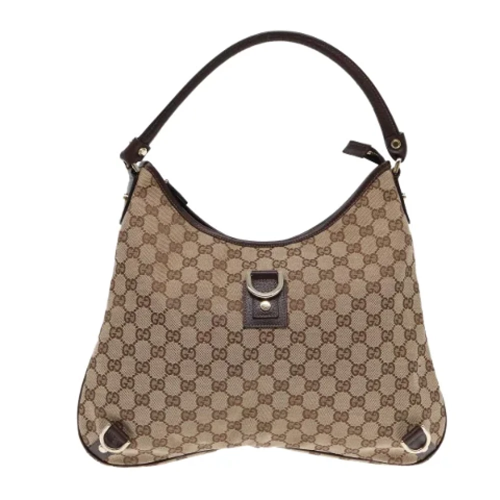 Gucci Vintage Pre-owned Canvas gucci-bags Beige Dames