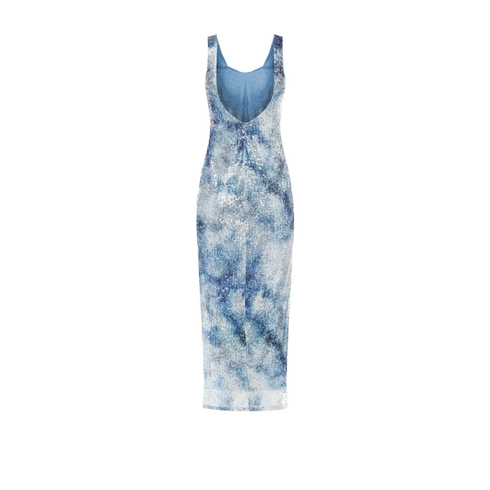 RINASCIMENTO Pailletjurk hartvormige halslijn mouwloos Blue Dames