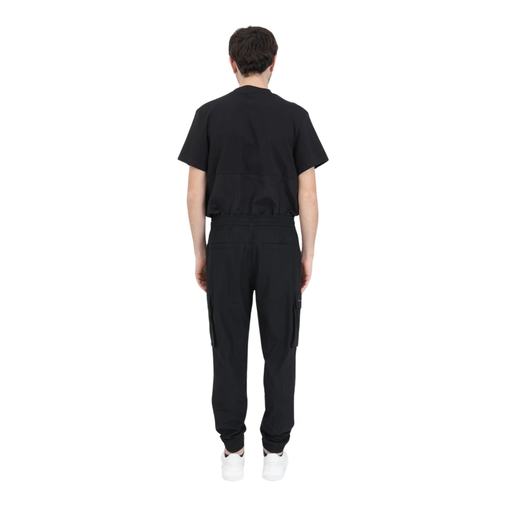 Calvin Klein Jeans Zwarte stoffen broek met zakken Black Heren