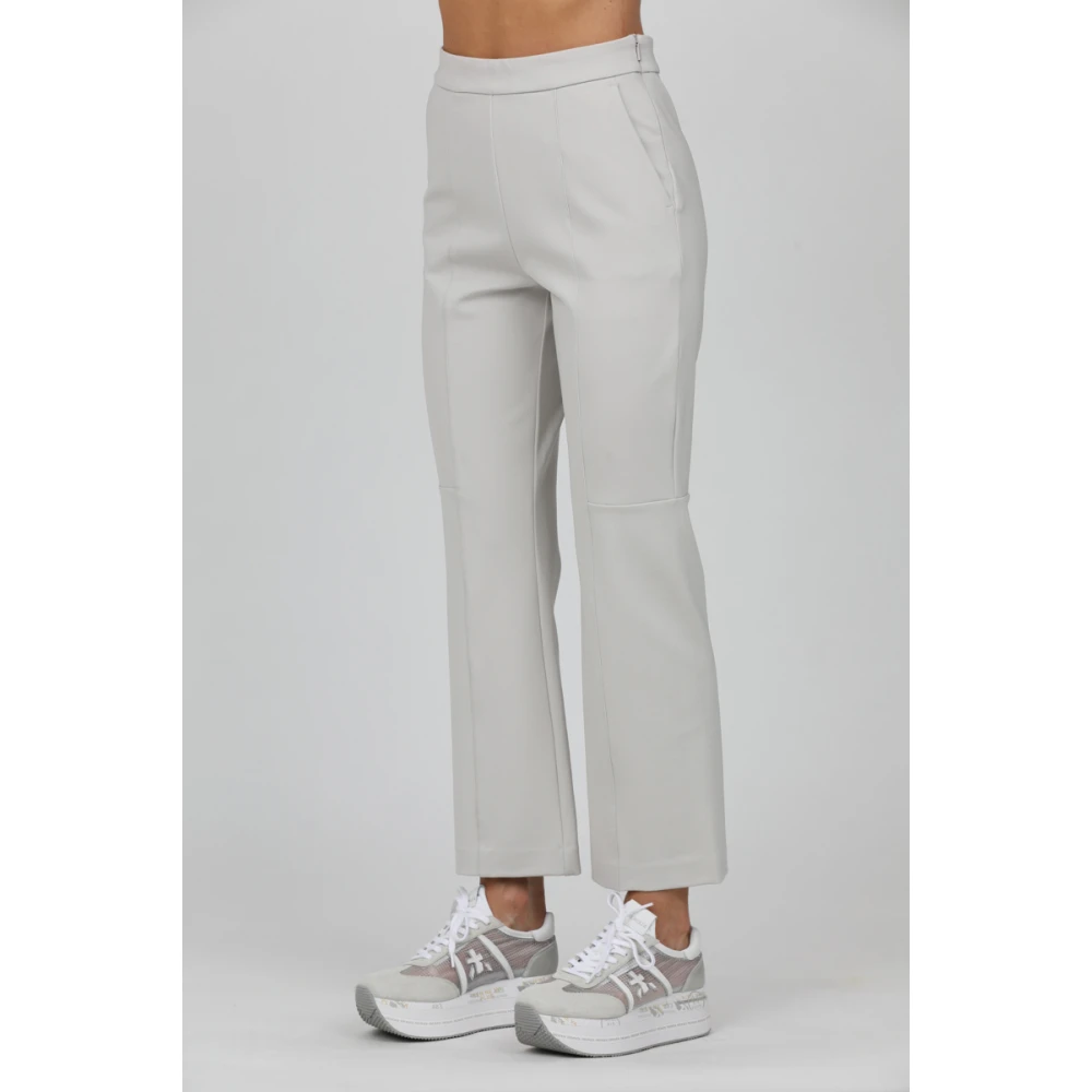 Max Mara Milano Jersey Broek Gray Dames