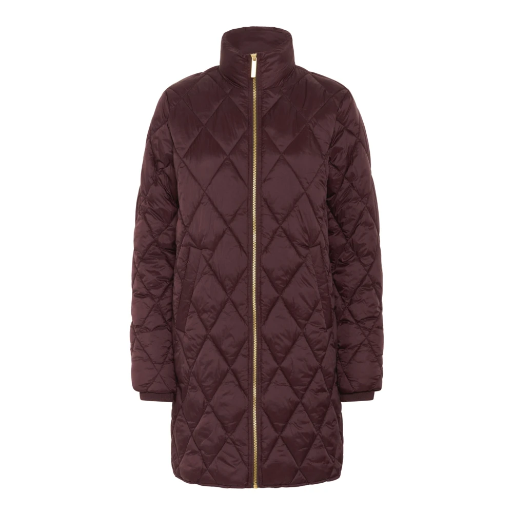 Part Two Women's Red Quilted Tawny Port Jacket