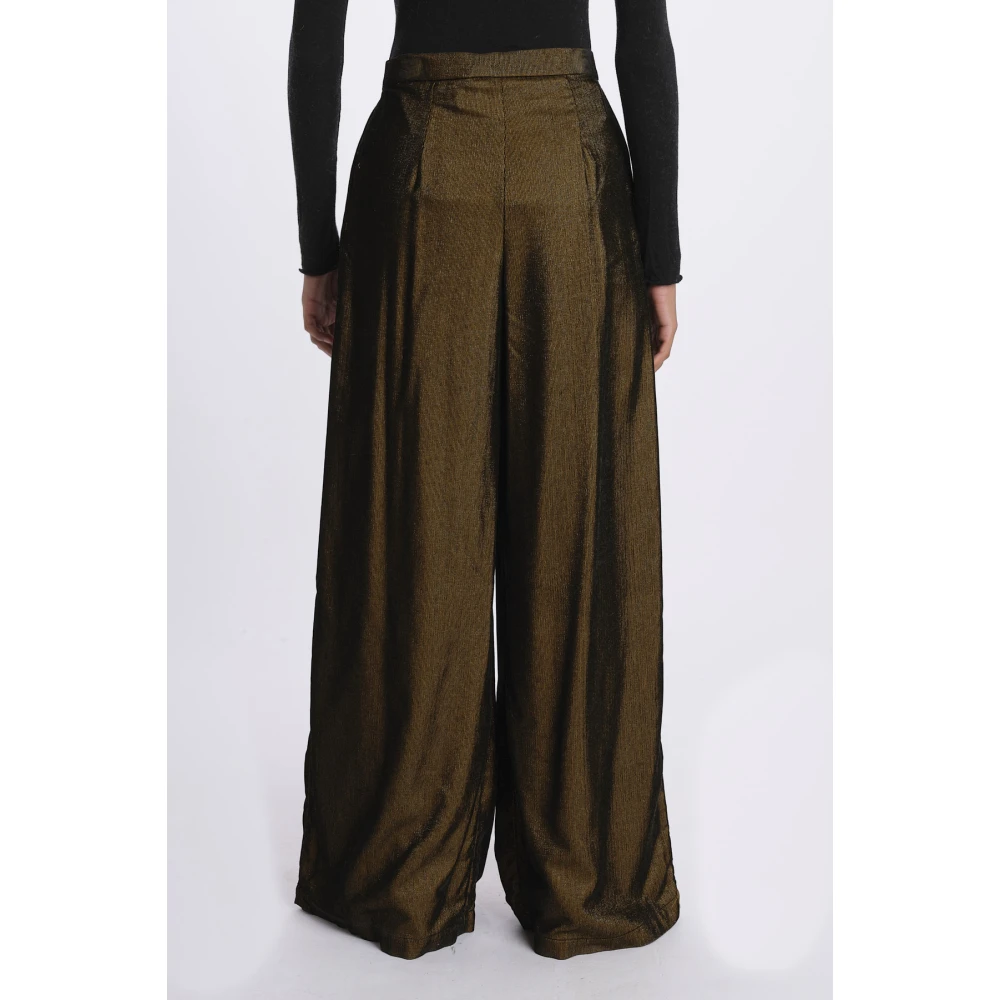 Momoni Bruine Fluwelen Broek Brown Dames