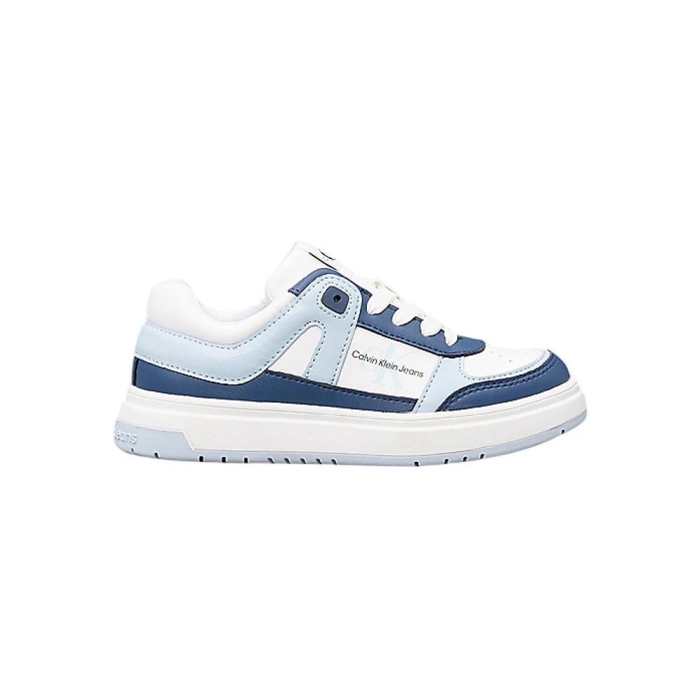 Calvin Klein Blauwe Vetersneakers Urban Stijl Heren Schoenen Veelkleurig Multicolor
