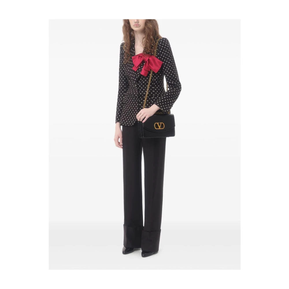Valentino Zwarte rechte broek Black Dames