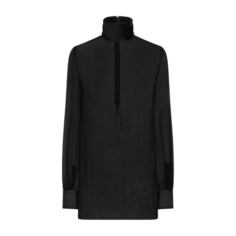 Dolce & Gabbana Women's Black Blouses, Xs, Silk Blouse