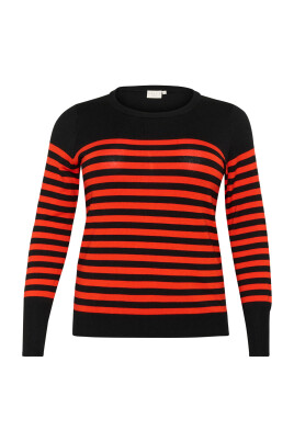 striped-knit-pullover-black-red