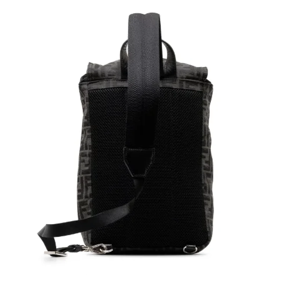 Fendi Vintage Pre-owned Canvas backpacks Black Dames