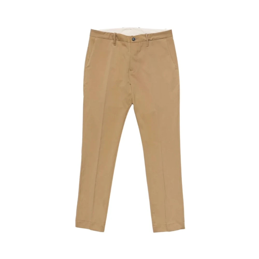 Nine In The Morning Slim Fit Chino Broek met Elastische Taille Brown Heren