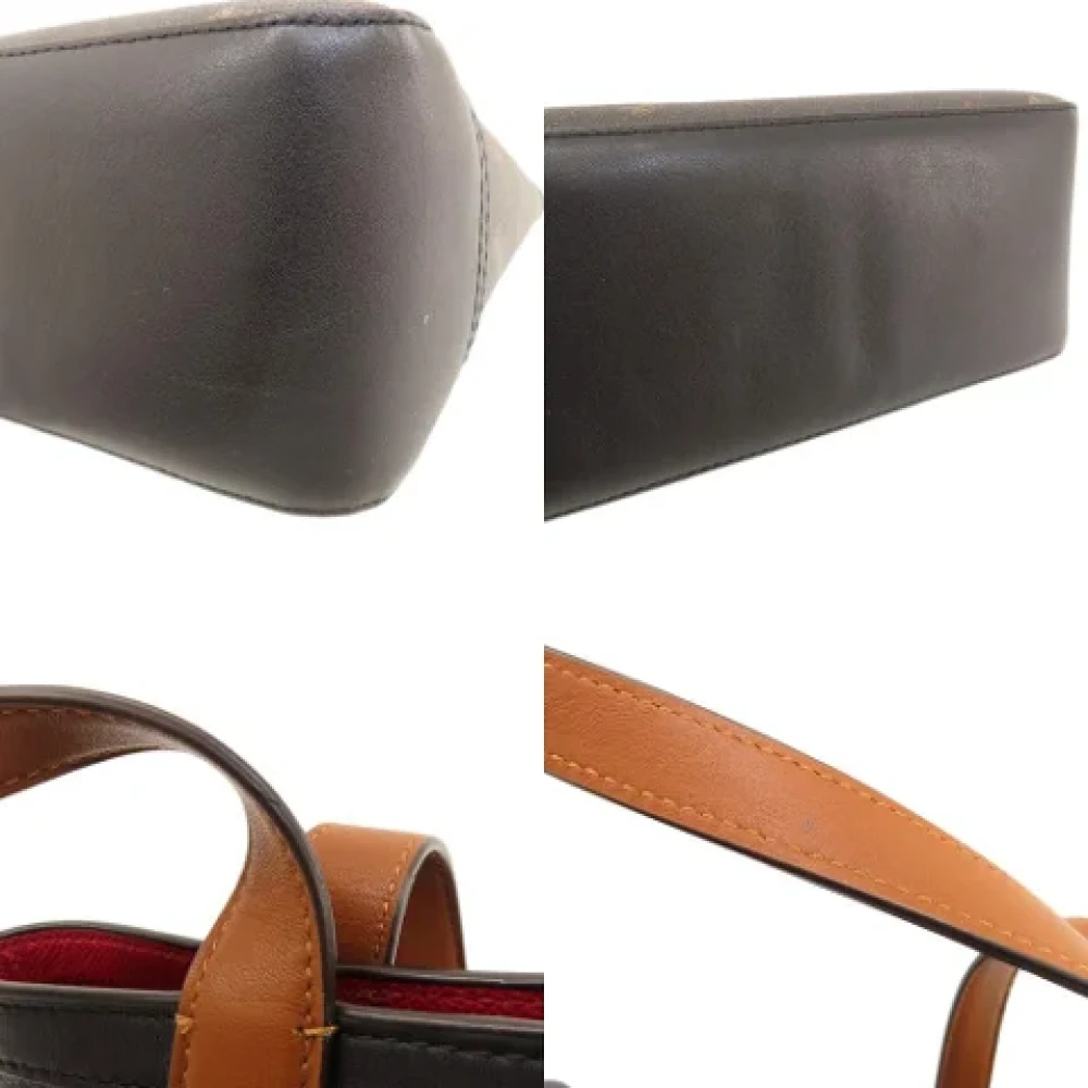 Coach Pre-owned Canvas shoulder-bags Brown Dames
