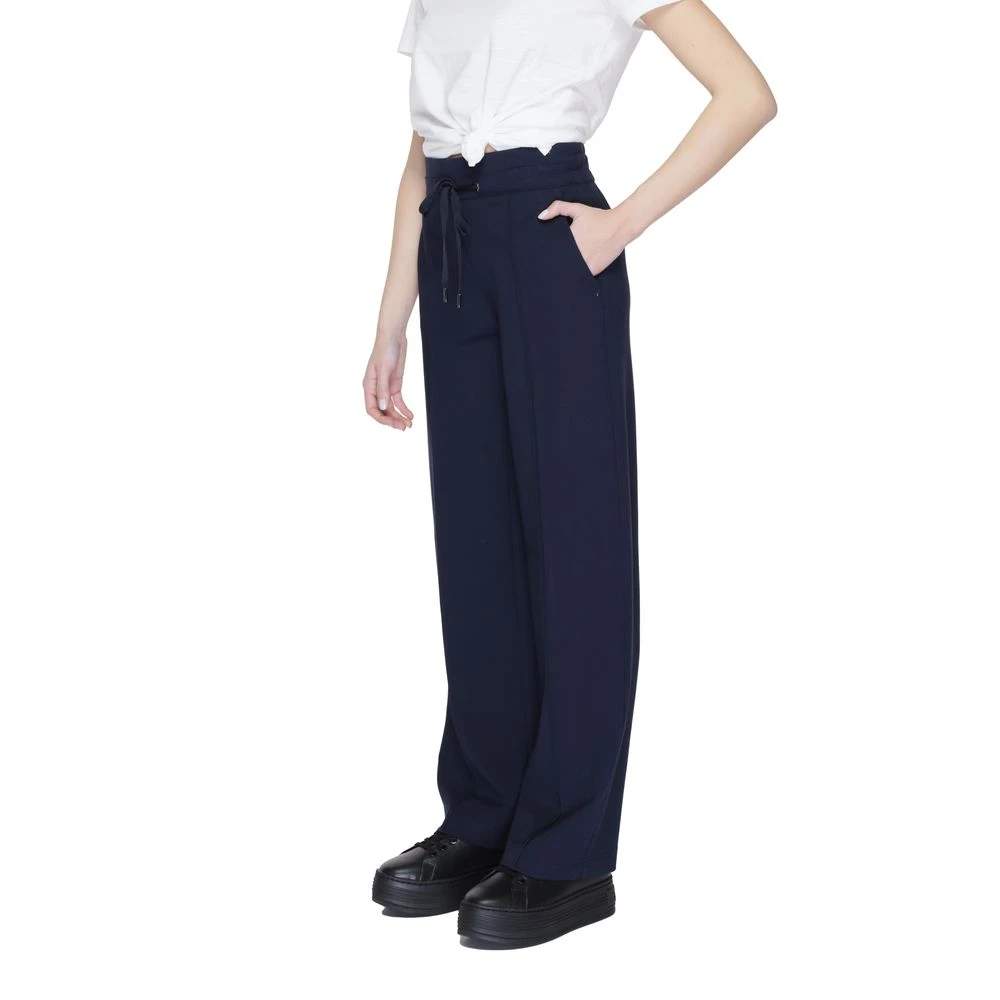 Street One Blauwe Viscose Palazzo Broek Collectie Blue Dames