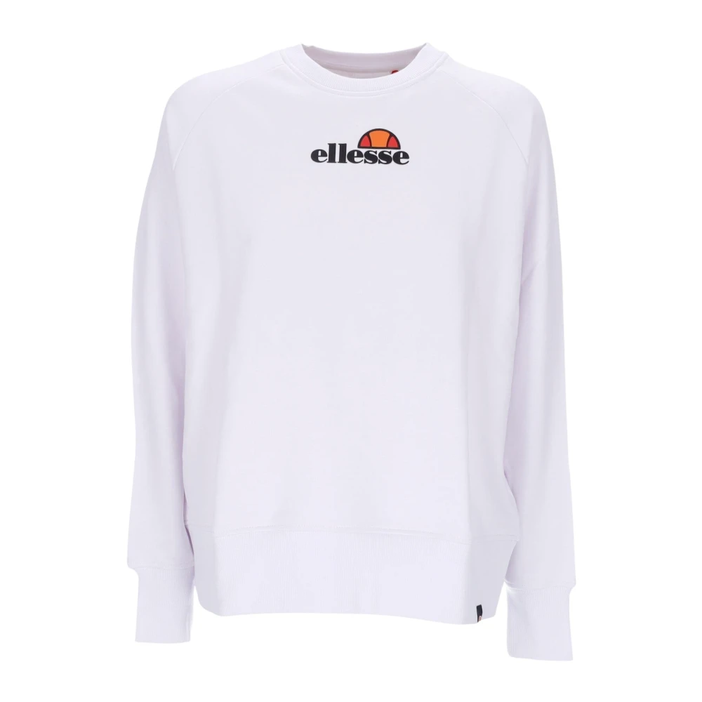Ellesse Lichtgewicht Crewneck Sweatshirt Optisch Wit White Dames