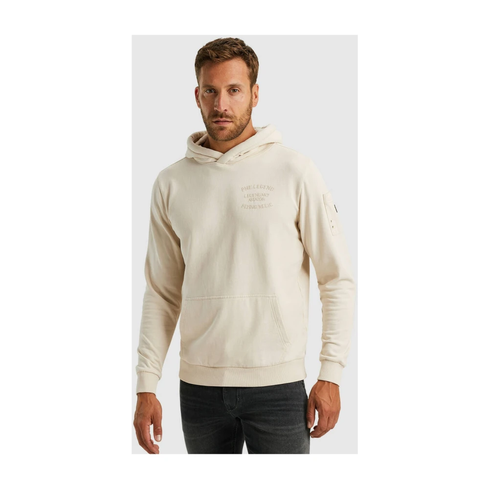 PME Legend Zachte Terry Geborstelde Hoodie Beige Heren