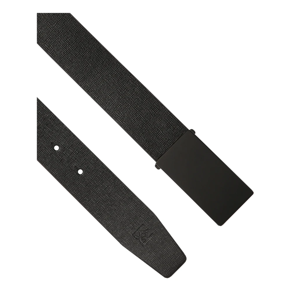 Kazar Zwarte riem met matzwarte gesp Black Dames