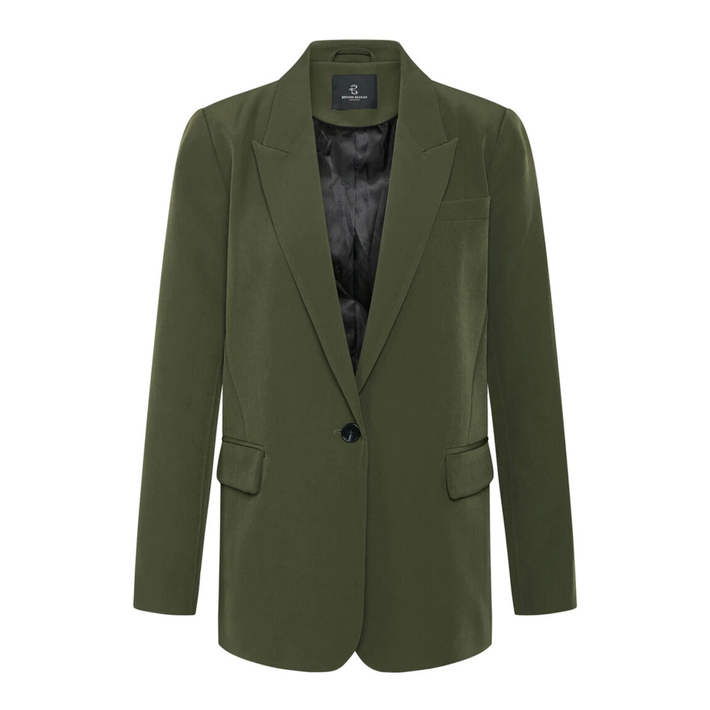 Bruuns Bazaar Classic Womens Blazer Diepe Tinten Green Dames