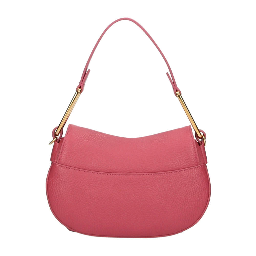 Coccinelle Roze leren handtas met schouderband Pink Dames