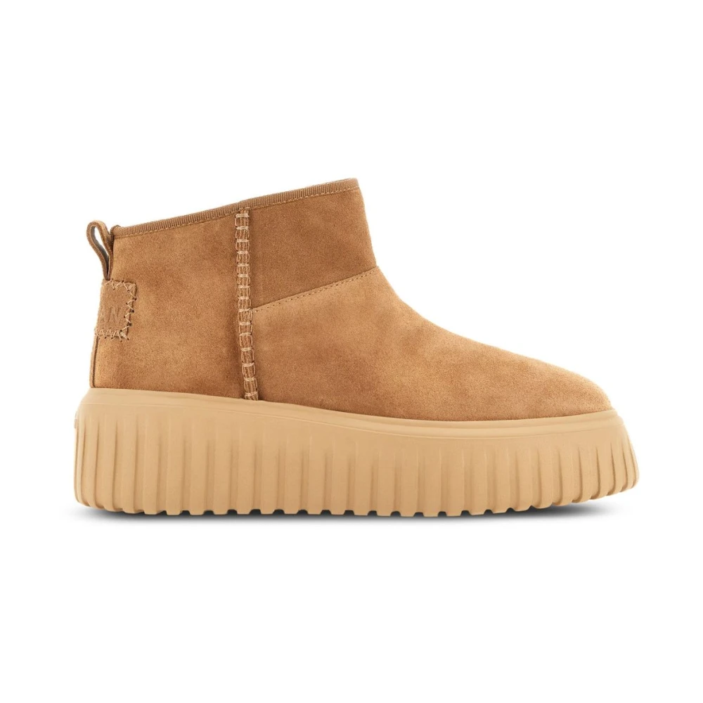 Hogan Women's Brown Beige Ankle Boots