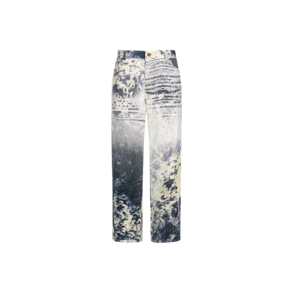 Roberto Cavalli Appaloosa Print Jeans Dragkedja Knappstängning Multicolor, Dam