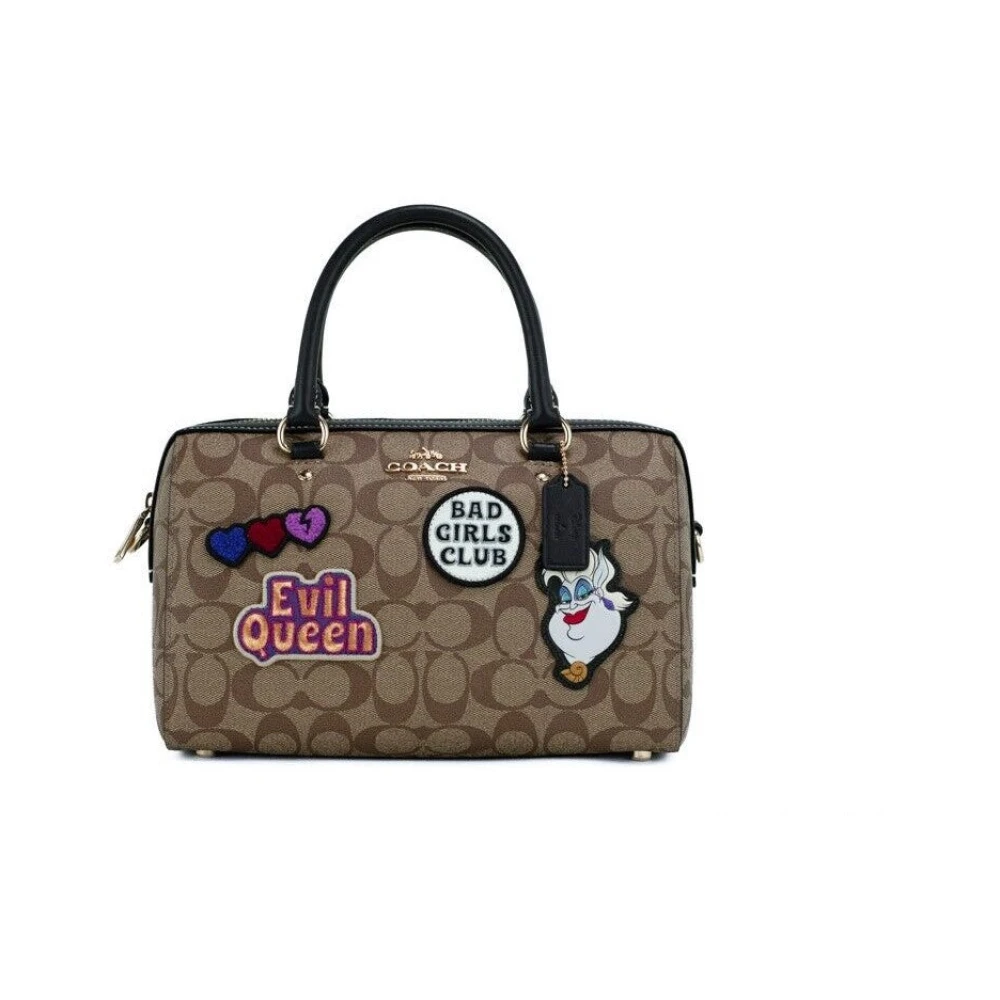 Disney Villain Patches Signature Coated Canvas Rowan Satchel Bag