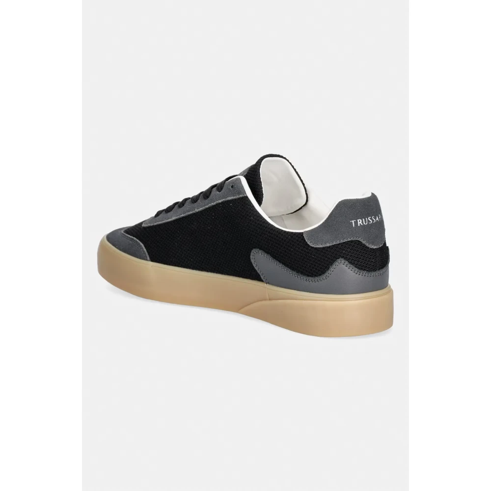 Trussardi Gevulkaniseerde Mesh en Lederen Trainer