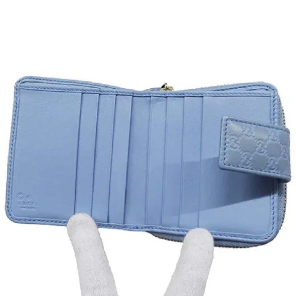 Gucci Vintage Pre-owned Leather wallets Blue Dames