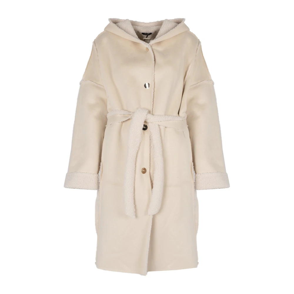 Liu Jo Klassieke Hooded Jas Beige Dames