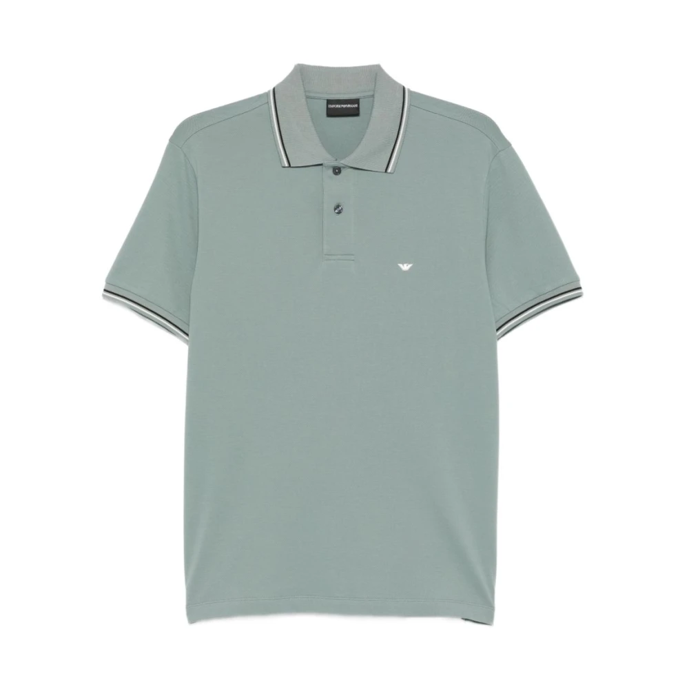 Emporio Armani Herr Grön Toppar 2XL, Bomull, Polo Shirt