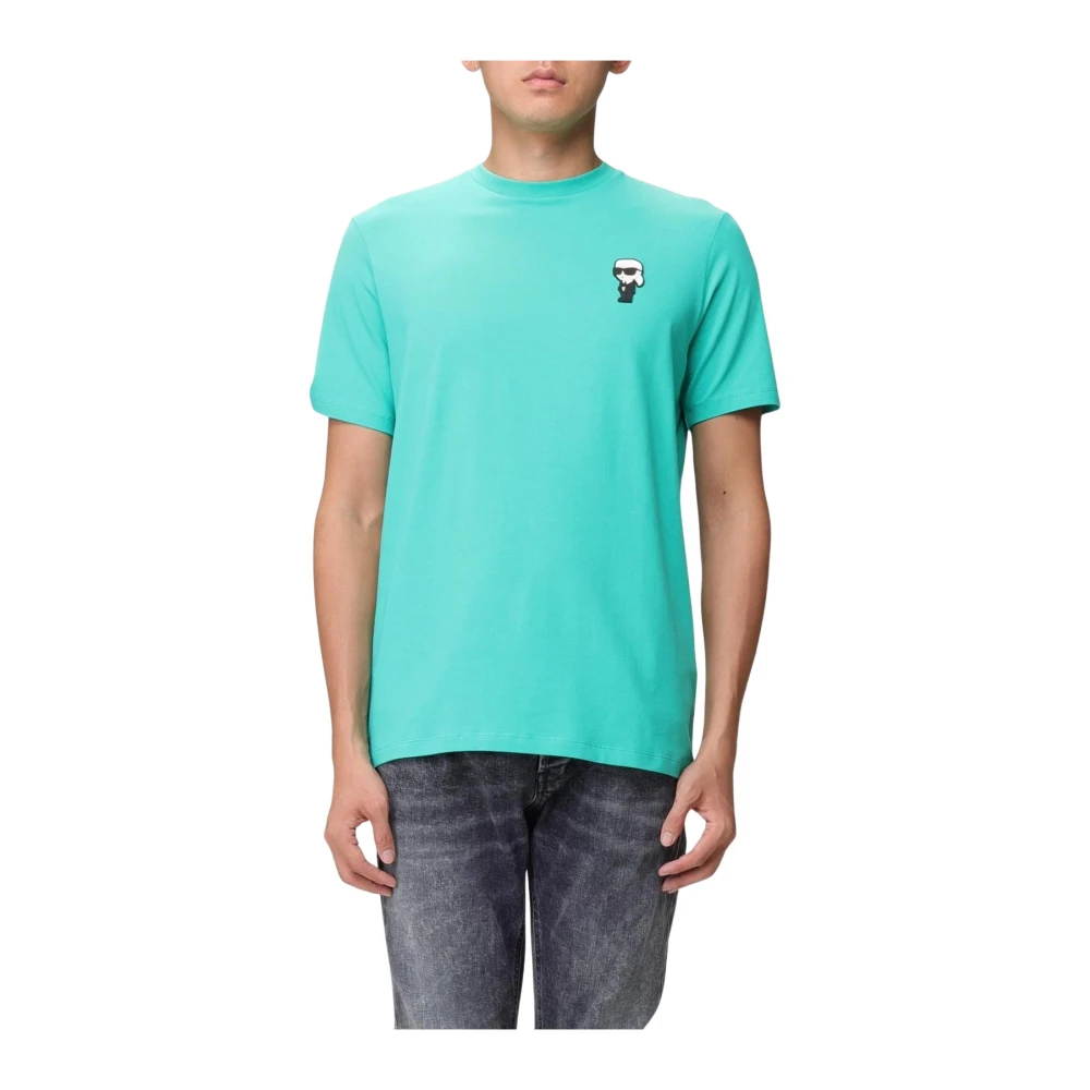 Karl Lagerfeld Men's Green Signature Tee - T-Shirts - L - Tops